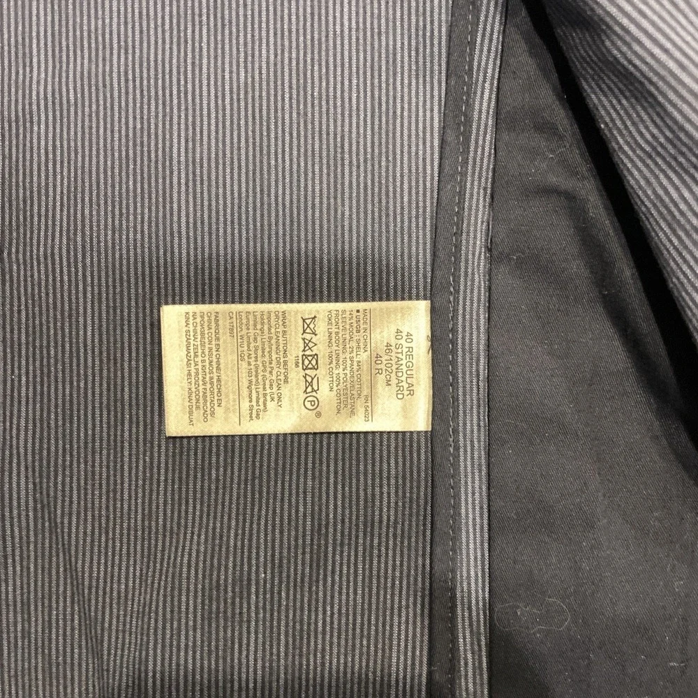 Banana Republic Sport Coat Men's 40R Blue Striped Suit Jacket Unstructured Slim